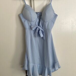 Selfie Leslie Size S Light Blue Mini Dress